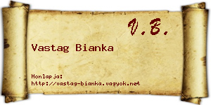 Vastag Bianka névjegykártya