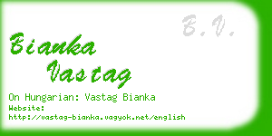 bianka vastag business card